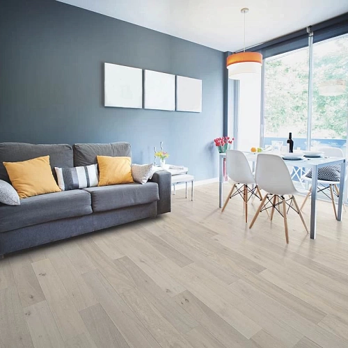 OAK STORM WHITE ПАРКЕТНАЯ ДОСКА FOCUS FLOOR ТРЁХПОЛОСНАЯ ДОСКА